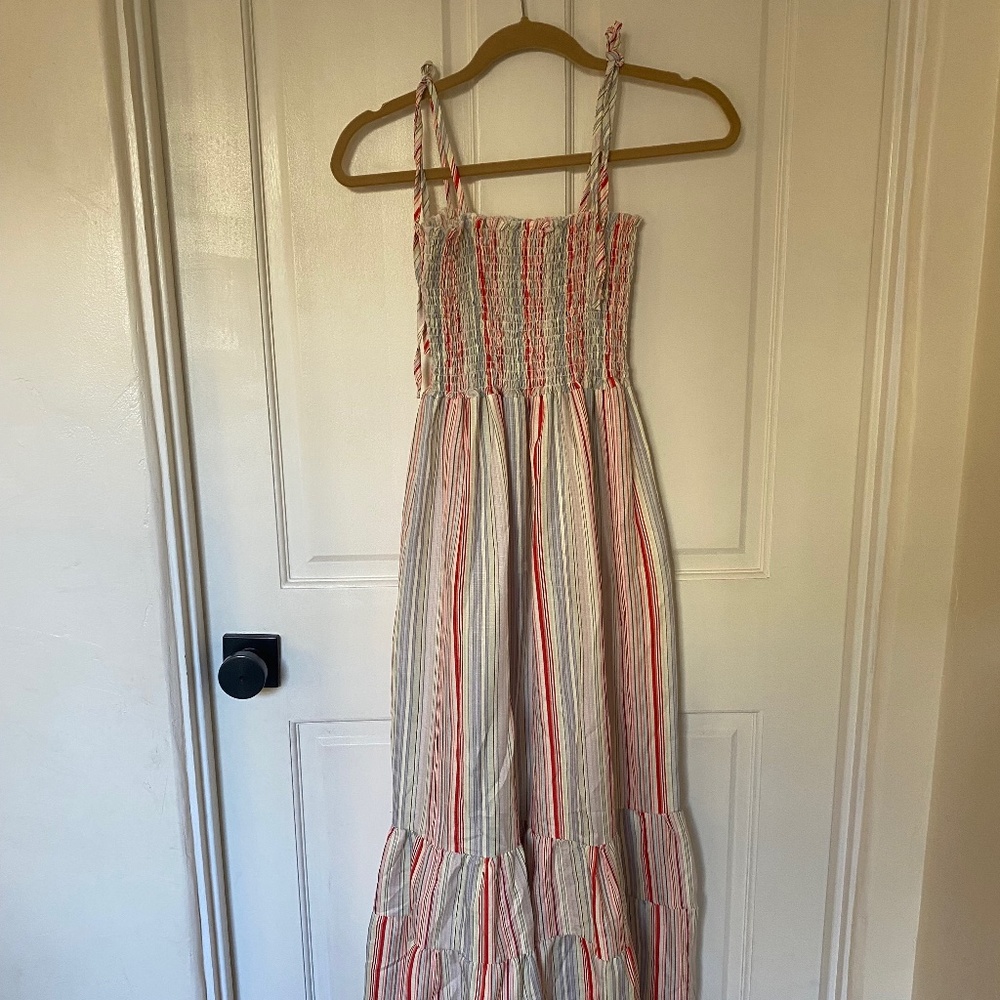 Striped Long Boho Dress